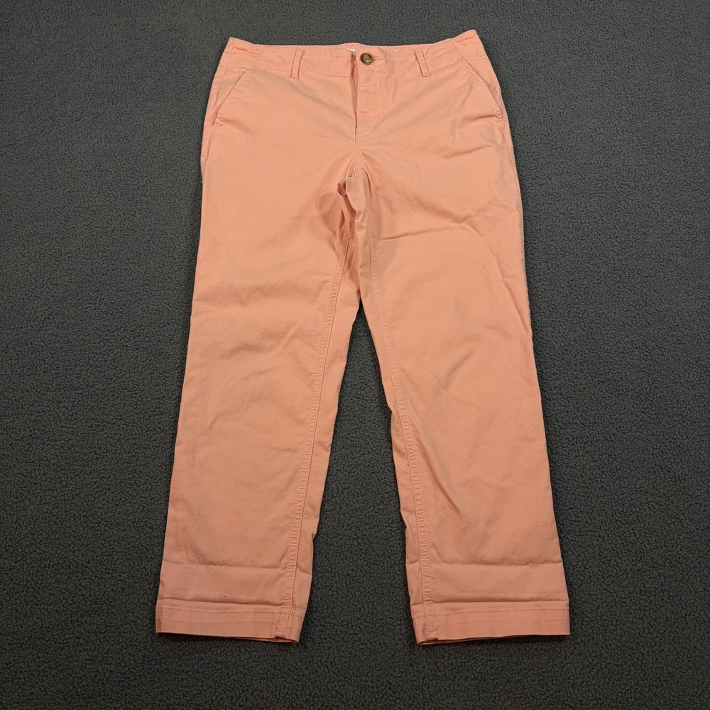 LOFT Pants Womens 6 Pink The Slim Chino Ankle Crop Stretch Casual 8858